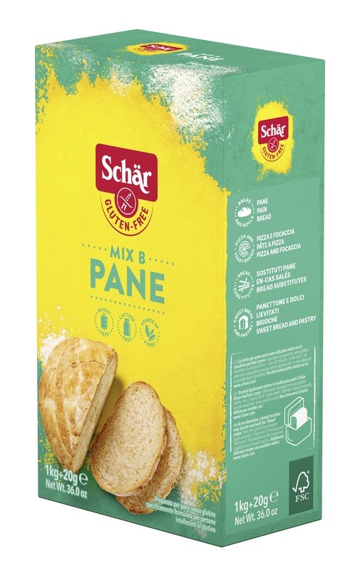 schar due schar mix b preparato pane senza lattosio 1 kg 20 g schar ean 8008698004807
