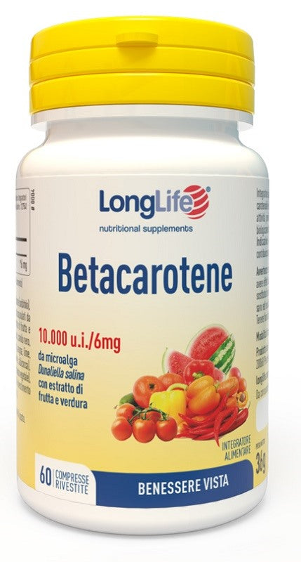 longlife longlife betacarotene 60 compresse long life ean 8054521000348