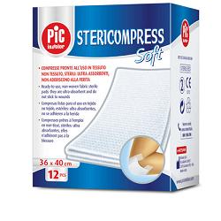 pikdare garza stericompress soft xl tnt 36x40cm 12 pezzi pic ean 8058090048152