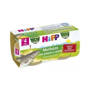 hipp italia hipp omogeneizzato merluzzo carote patate 2x80 g hipp ean 4062300070950