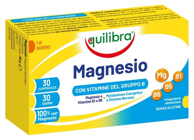 equilibra syrio magnesio con vitamine gruppo b 30 compresse equilibra ean 8000137001637