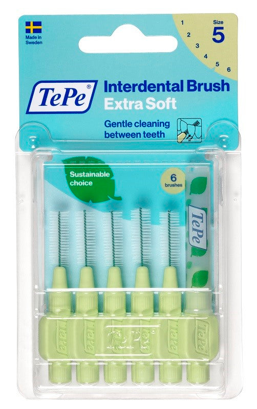 tepe prodotti ig orale tepe scovolino xsoft verde 08mm 6 pezzi tepe ean 7317400013237