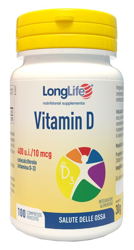 longlife longlife vitamin d 400ui 100 compresse long life ean 8054521002304