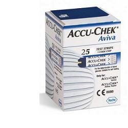 roche diagn d care strisce misurazione glicemia accu chek aviva brk retail 25 pezzi accu chek ean 4015630981519