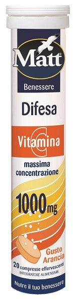 ad gruppo alimentare diet matt benessere difesa vitamina c 20 compresse effervescenti gusto arancia ean 8021581080504