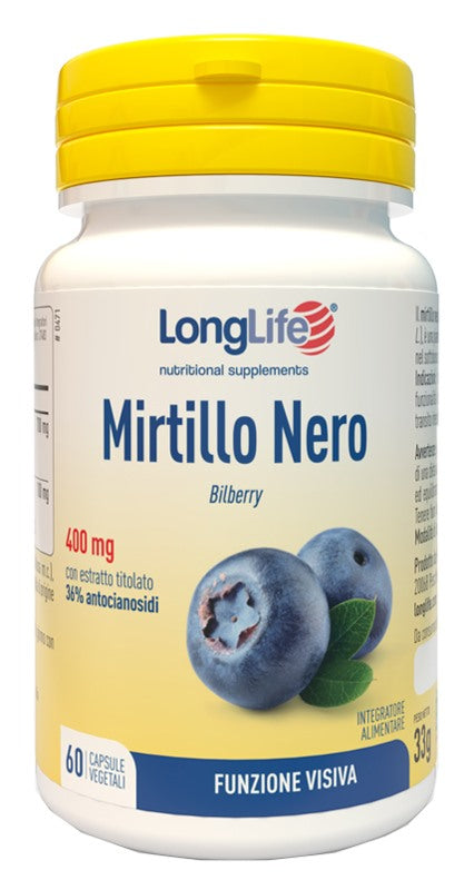 longlife longlife mirtillo nero 60 capsule vegetali long life ean 8054521001611