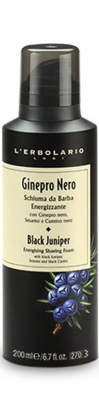 lerbolario ginepro nero schiuma da barba energizzante 200 ml lerbolario ean 8022328111949