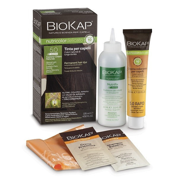 bios line bios line biokap nutricolor delicato rapid tinta 50 castano chiaro naturale 135 ml biokap ean 8030243015266