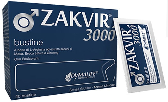 dymalife pharma zakvir 3000 20 bustine 122 g shedir