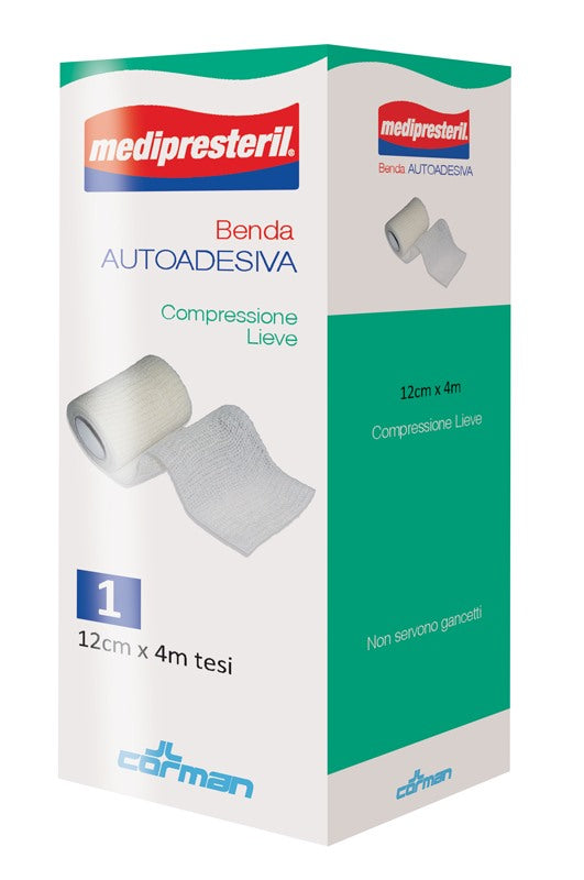 corman medipresteril benda autoadesiva 12x400 cm 1 pezzo medi presteril ean 8016867013888