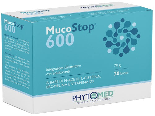 phytomed mucostop 600mg 20 bustine