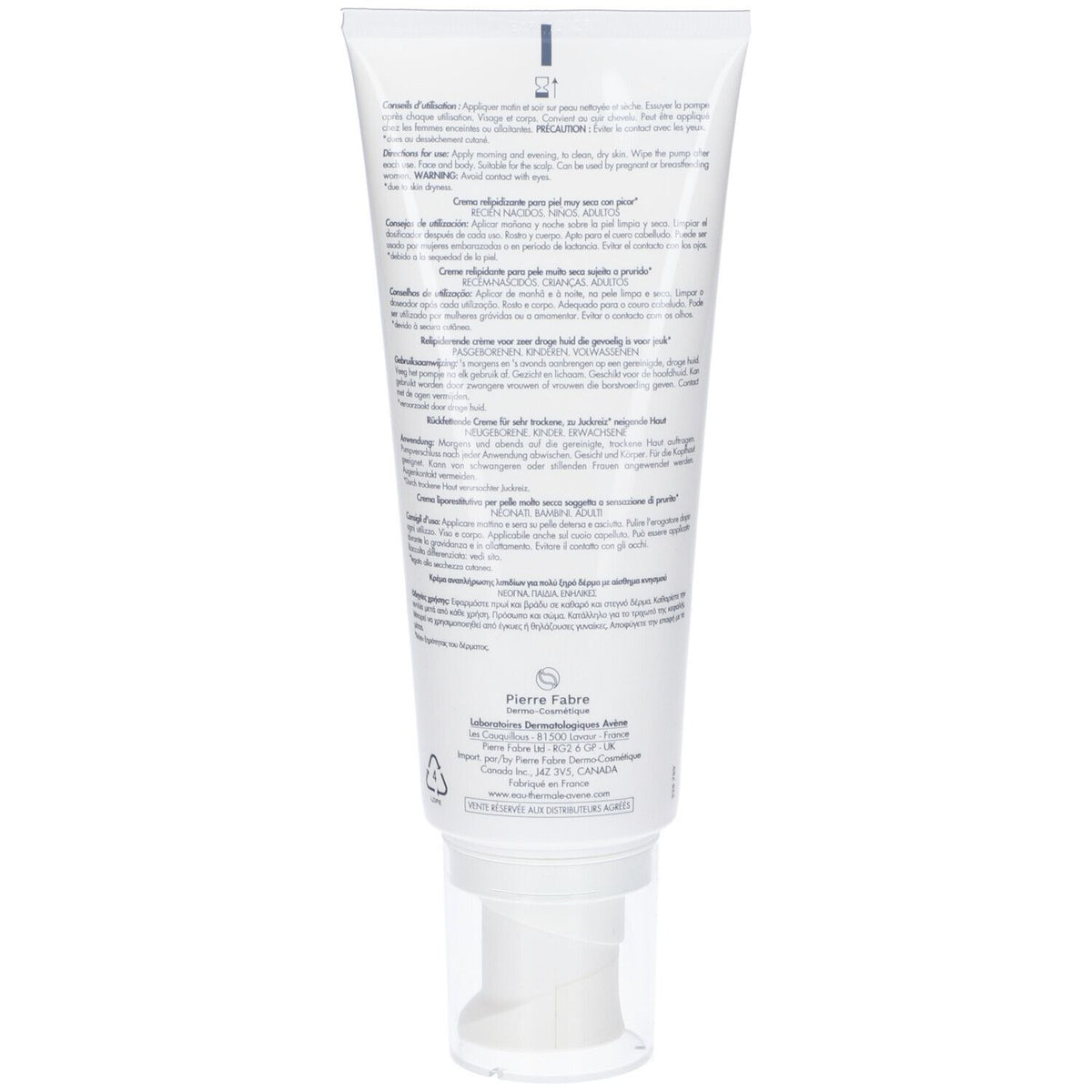 Crème Liporestitutive Avene Xeracalm Ad 200 Ml Nouvelle Formule Avene