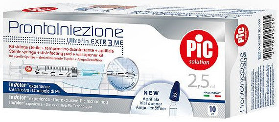 pikdare siringa pic solution pronto iniezione 25 ml ago gauge 23 1 14 10 pezzi pic ean 8058090049166