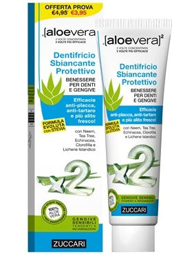 zuccari aloevera2 dentifricio sbiancante protettivo con stevia 100 ml aloevera2 ean 8026380802234