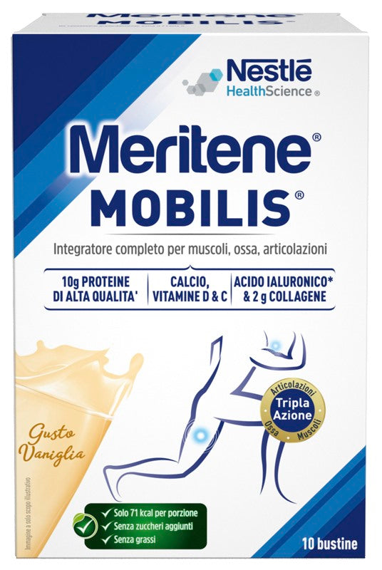 nestle health meritene mobilis gusto vaniglia 10 bustine da 21 g meritene ean 8445290706195