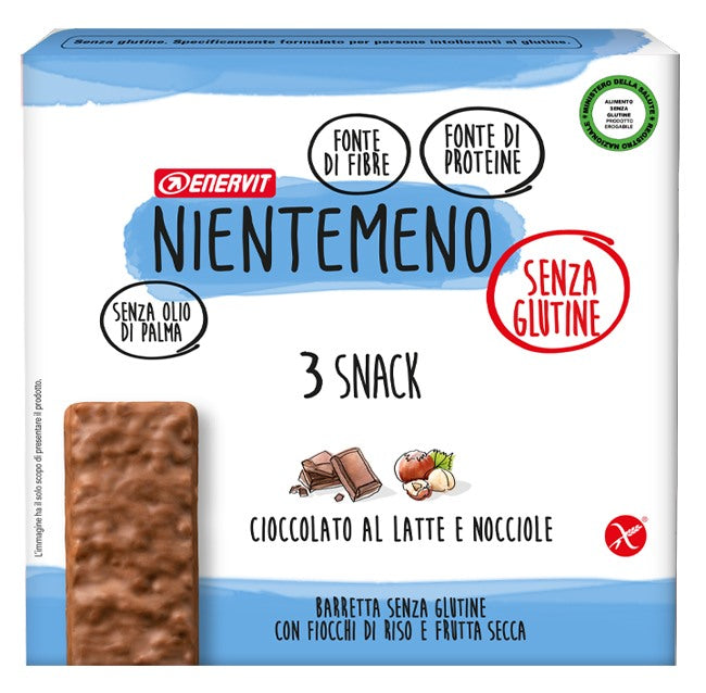 enervit nientemeno bar cioccolato al latte nocciole 3 x 33 g enervit ean 8007640925238