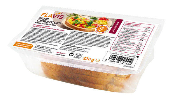 schar uno flavis pane casereccio pane aproteico a fette 220 g flavis ean 8008698025550