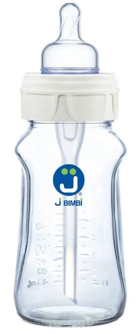 colpharma j bimbi bfree super glass 260 ml biberon in vetro con canula anticoliche e tettarella in silicone colpharma ean 7290017719047