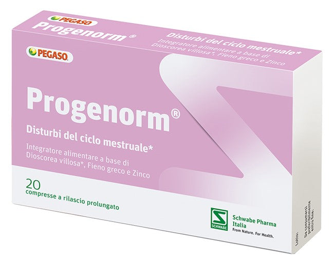 schwabe pharma italia progenorm 20 compresse ean 8017930052704