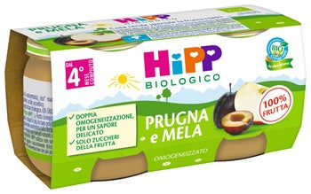 hipp hipp bio omogeneizzato prugna e mela 2 x 80 g hipp ean 4062300384835