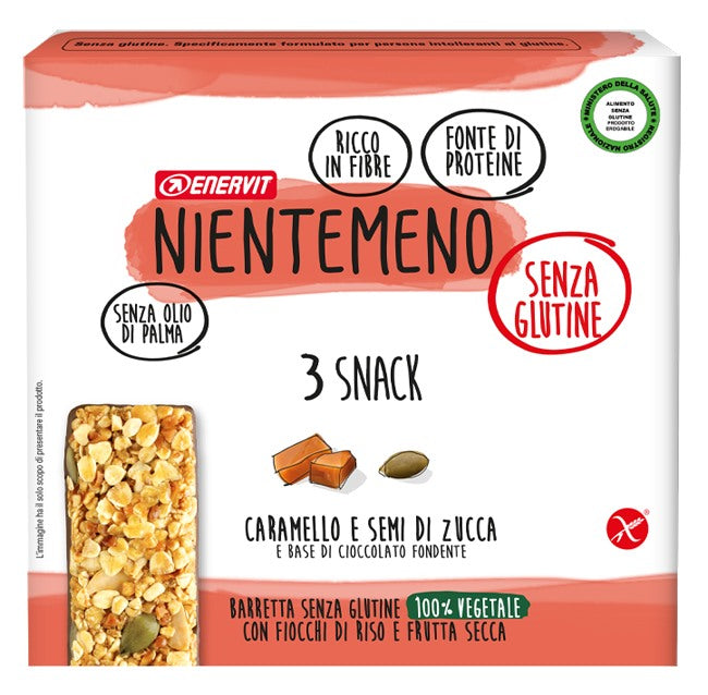 enervit nientemeno en barretta caramellosemi zucca 3 x 21 g enervit ean 8007640925306
