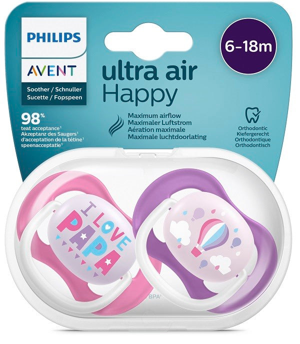 philips avent ultra air tettarella ortodontica papaballoon 06 mesi 2 pezzi avent ean 8710103949275
