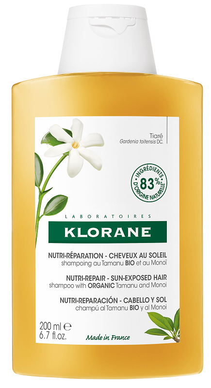 pierre fabre les polysianes nutri repair sun exposed hair shampoo con tamanu e monoi 200 ml klorane ean 3282770150513