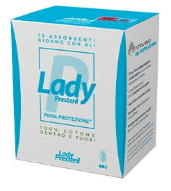 corman lady presteril assorbenti giorno con ali ripiegati biodegradabili 10 pezzi lady presteril ean 8016867003612
