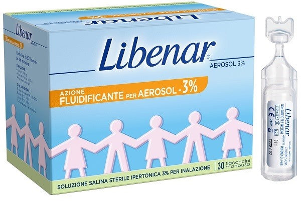 perrigo italia soluzione salina ipertonica 3 libenar per inalazione con aerosol 30 flaconcini monouso x 4 ml libenar ean 8004283164437