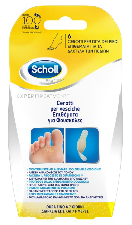 scholls cerotto scholl vescica dita piede 6 pezzi scholls ean 8056860826085