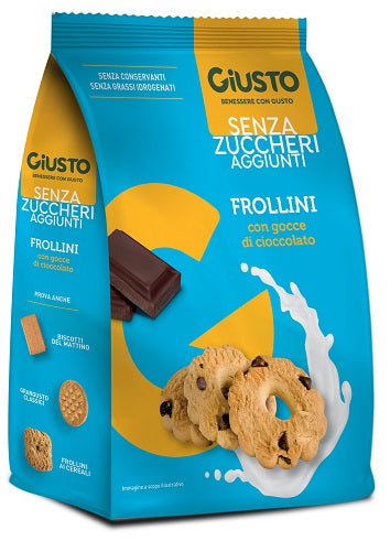 farmafood giusto senza zucchero frollini gocce cioccolato senza zucchero 350 g giusto ean 8058481481612