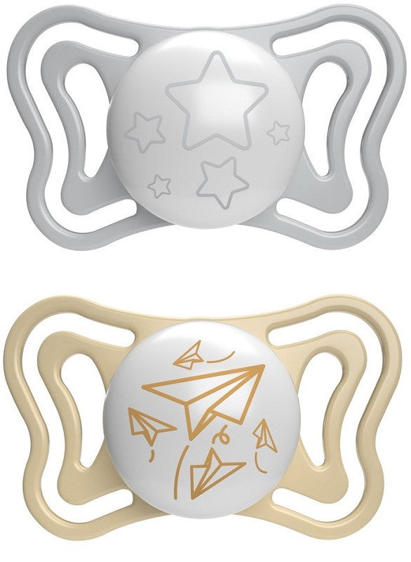 artsana chicco chicco succhietto light lumi silicone 6 16m 2 pezzi chicco ean 8058664156382