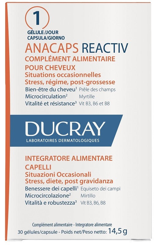 pierre fabre anacaps reactiv capelli situazione occasionale 30 capsule ducray ean 3282770389425