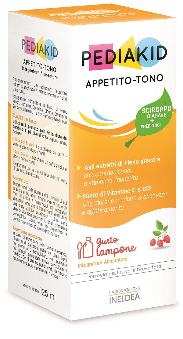 laboratoires ineldea pediakid appetito e tono sciroppo 125 ml ean 3700225600203