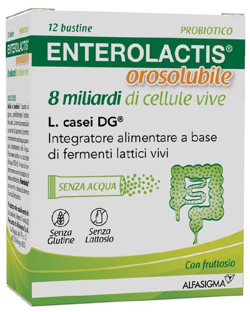 alfasigma px enterolactis orosolubile 12 bustine enterolactis
