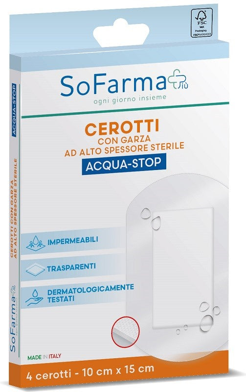 sofarmapiu cerotto acquastop 10x15 cm 4 pezzi sofarmapiu sofarmapiu ean 8017990084462