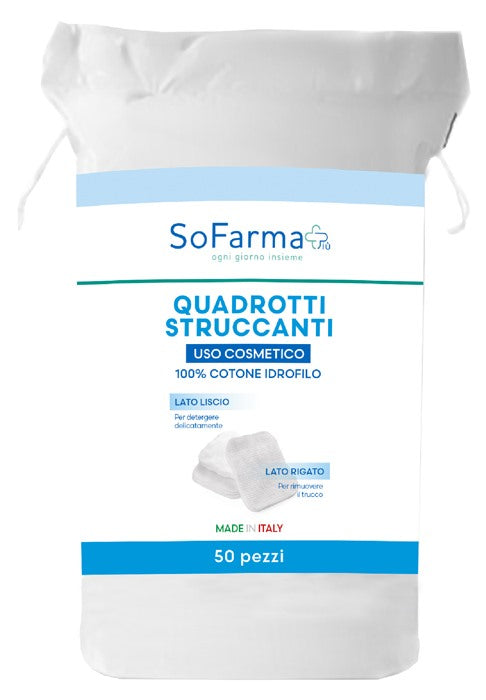 so farma morra spa quadrotti struccanti 50 pezzi sofarmapiu sofarmapiu ean 8020255900056