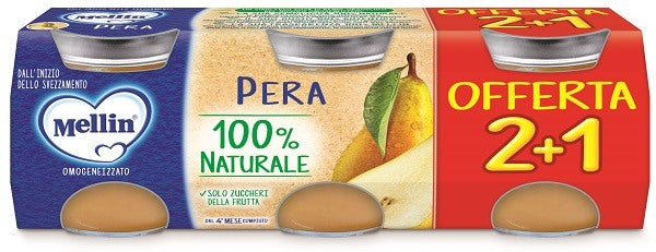 mellin mellin omogeneizzato pera 3 pezzi da 100 g mellin ean 3041091950376
