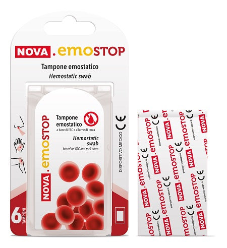 nova argentia nova emostop tampone emostatico 6 pezzi nova argentia ean 8056471911255