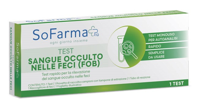 sofarmapiu test autodiagnostico rapido sofarmapiu per la rilevazione del sangue occulto nelle feci sofarmapiu ean 8054320670551