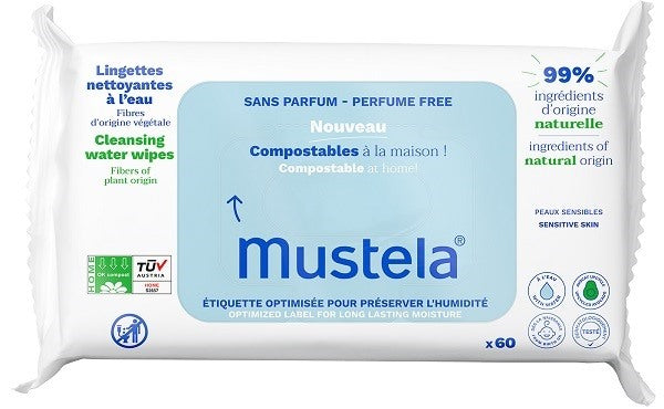lab expanscience italia mustela salviette acqua compostabili senza profumo 60 pezzi ean 3504105041595