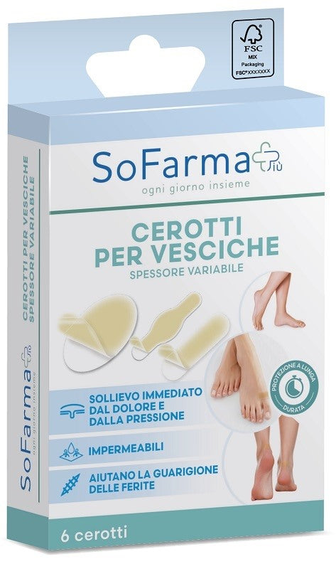 sofarmapiu cerotto vescica assortiti sofarmapiu 6 pezzi sofarmapiu ean 8017990085124