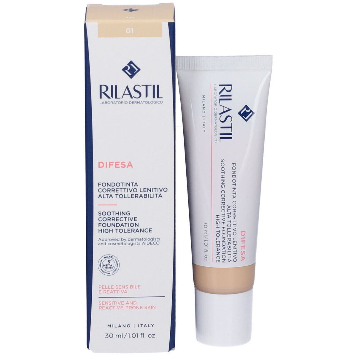 Rilastil Fond de Teint Correcteur Apaisant 01 30 Ml Rilastil