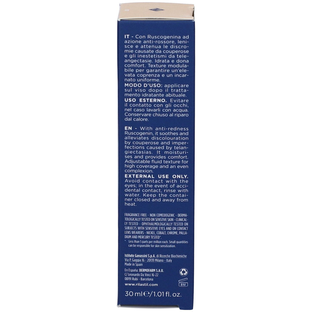 Rilastil Fond de Teint Correcteur Apaisant 01 30 Ml Rilastil