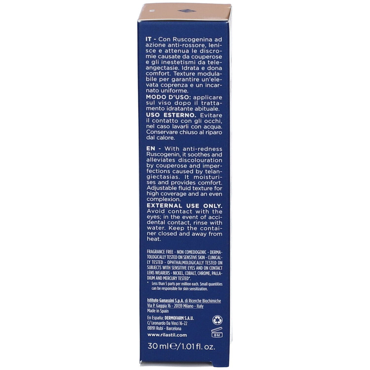 Rilastil Fond de Teint Correcteur Apaisant 04 30 Ml Rilastil