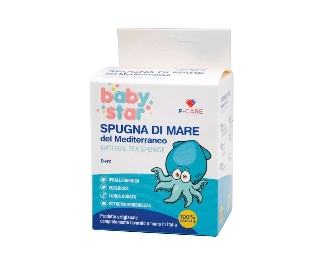 Babystar Spugna Mare Naturale 12 Cm