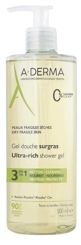 a derma les indispensables gel doccia surgras 500 ml a derma ean 3282770396539