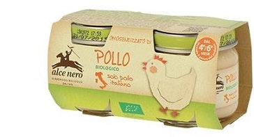 alce nero omogeneizzato di pollo baby food bio 2 x 80 g alce nero ean 8009004810518