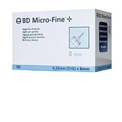 bb farma ago per penna da insulina bd microfine 31 gauge 8 mm 100 pezzi bd micro fine