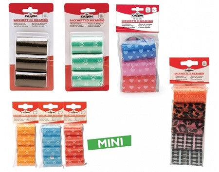 camon sacchetti ricarica colorati 8 confezioni da 10 rotoli composti da 20 sacchetti camon ean 8019808152042